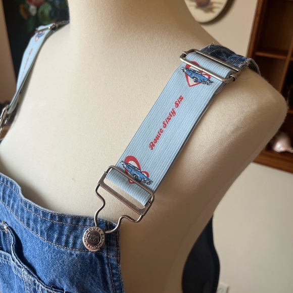 ☾ Vintage cotton shorts overalls (Route 66) - Picture 4 of 10